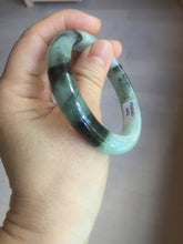Load image into Gallery viewer, 53mm certified 100% natural Type A icy watery dark green brown jadeite jade bangle AH102-4492