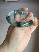 Load image into Gallery viewer, 53mm certified 100% natural Type A icy watery dark green brown jadeite jade bangle AH102-4492