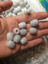 Load image into Gallery viewer, 12mm Type A 100% Natural white/light green/purple olive shape Jadeite Jade LuluTong (Every road is smooth) beads AX23 (Add on item)