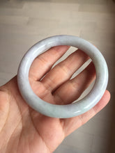 Load image into Gallery viewer, 58.5mm certified type A 100% Natural  light green/purple round cut Jadeite Jade bangle BM83-0021