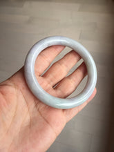 Load image into Gallery viewer, 58.5mm certified type A 100% Natural  light green/purple round cut Jadeite Jade bangle BM83-0021