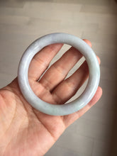 Load image into Gallery viewer, 58.5mm certified type A 100% Natural  light green/purple round cut Jadeite Jade bangle BM83-0021