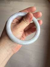 Load image into Gallery viewer, 58.5mm certified type A 100% Natural  light green/purple round cut Jadeite Jade bangle BM83-0021