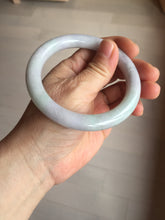 Load image into Gallery viewer, 58.5mm certified type A 100% Natural  light green/purple round cut Jadeite Jade bangle BM83-0021