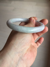 Load image into Gallery viewer, 58.5mm certified type A 100% Natural  light green/purple round cut Jadeite Jade bangle BM83-0021