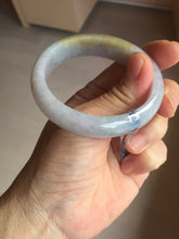 Load image into Gallery viewer, 47mm 100% natural Type A sunny green purple yellow brown oval jadeite bangle PD15