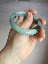 Load image into Gallery viewer, 53mm certified 100% natural Type A icy watery dark green brown jadeite jade bangle AH102-4492