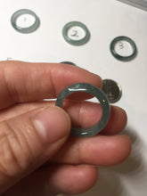 Load image into Gallery viewer, 15.7mm size 5 100% natural type A icy watery green/blue icy watery Guatemala jadeite jade band ring group BP87