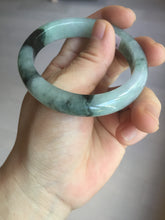 Load image into Gallery viewer, 53mm certified 100% natural Type A icy watery dark green brown jadeite jade bangle AH102-4492