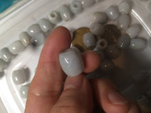 Load image into Gallery viewer, 12mm Type A 100% Natural white/light green/purple olive shape Jadeite Jade LuluTong (Every road is smooth) beads AX23 (Add on item)