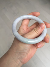 Load image into Gallery viewer, 58.5mm certified type A 100% Natural  light green/purple round cut Jadeite Jade bangle BM83-0021