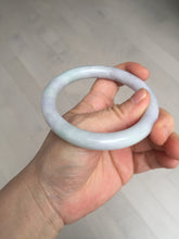 Load image into Gallery viewer, 58.5mm certified type A 100% Natural  light green/purple round cut Jadeite Jade bangle BM83-0021