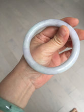 Load image into Gallery viewer, 58.5mm certified type A 100% Natural  light green/purple round cut Jadeite Jade bangle BM83-0021