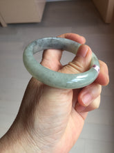 Load image into Gallery viewer, 52.8mm Type A 100% Natural light green black (Wuji) Jadeite Jade bangle PD14