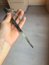 Load image into Gallery viewer, 18.5cm 100% Natural icy watery black/clear (水墨) Xiu Jade Serpentine hairpin AW29