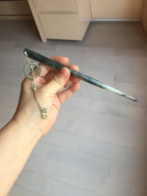 Load image into Gallery viewer, 18.5cm 100% Natural icy watery black/clear (水墨) Xiu Jade Serpentine hairpin AW29