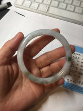 Load image into Gallery viewer, 57.7mm certified Type A 100% Natural green yellow brown white slim Jadeite Jade bangle BS89-6674