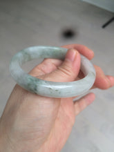 Load image into Gallery viewer, 51.5mm certified 100% natural Type A light green/white oval jadeite jade bangle AZ124-2782