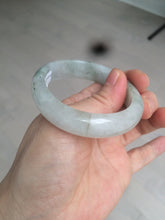 Load image into Gallery viewer, 51.5mm certified 100% natural Type A light green/white oval jadeite jade bangle AZ124-2782