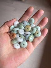 Load image into Gallery viewer, 14mm Type A 100% Natural white light green purple yellow Jadeite Jade abacus bead pendant group BP91 Add-on item