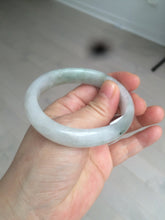 Load image into Gallery viewer, 51.5mm certified 100% natural Type A light green/white oval jadeite jade bangle AZ124-2782