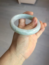 Load image into Gallery viewer, 56.5mm certified 100% natural type A white/light green white purple jadeite jade bangle AH100-0545