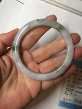 Load image into Gallery viewer, 57.7mm certified Type A 100% Natural green yellow brown white slim Jadeite Jade bangle BS89-6674