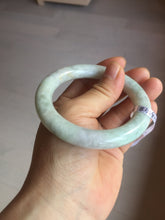 Load image into Gallery viewer, 53.9mm Certified 100% natural Type A light green purple brown chubby round cut jadeite jade bangle BQ16-5818