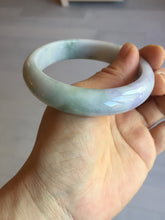 Load image into Gallery viewer, 58mm 100% natural certified light green purple yellow(FU LU SHOU) jadeite jade bangle BN37-7345