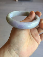 Load image into Gallery viewer, 58mm 100% natural certified light green purple yellow(FU LU SHOU) jadeite jade bangle BN37-7345