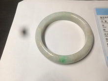 Load image into Gallery viewer, 55.7mm 100% natural Type A sunny green/brown/white jadeite jade bangle R97-3332