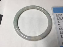 Load image into Gallery viewer, 58mm certified 100% natural type A light green/purple/white slim round cut jadeite jade bangle BN52-3126
