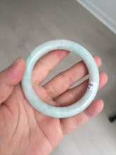 Load image into Gallery viewer, 55mm certified 100% natural type A sunny green/light green round cut jadeite jade bangle BK118-9816