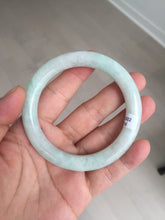 Load image into Gallery viewer, 55mm certified 100% natural type A sunny green/light green round cut jadeite jade bangle BK118-9816