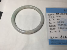Load image into Gallery viewer, 58mm certified 100% natural type A light green/purple/white slim round cut jadeite jade bangle BN52-3126