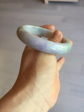 Load image into Gallery viewer, 58mm 100% natural certified light green purple yellow(FU LU SHOU) jadeite jade bangle BN37-7345