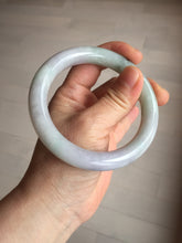 Load image into Gallery viewer, 58.5mm certified type A 100% Natural sunny green/purple round cut Jadeite Jade bangle BM84-0022