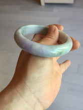 Load image into Gallery viewer, 58mm 100% natural certified light green purple yellow(FU LU SHOU) jadeite jade bangle BN37-7345