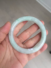 Load image into Gallery viewer, 55mm certified 100% natural type A sunny green/light green round cut jadeite jade bangle BK118-9816