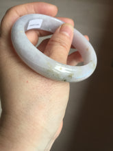 Load image into Gallery viewer, 56.5mm certified 100% natural type A purple/white/brown jadeite jade bangle E82-0824
