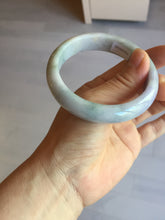 Load image into Gallery viewer, 58mm 100% natural certified light green purple yellow(FU LU SHOU) jadeite jade bangle BN37-7345