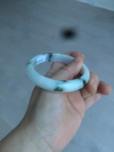 Load image into Gallery viewer, 56.5mm certified type A 100% Natural dark green/white jadeite jade bangle BG75-1837