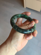 Load image into Gallery viewer, 59mm certificated Type A 100% Natural dark green/brown/black Jadeite Jade bangle AA103-9776