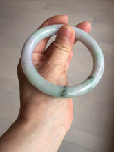 Load image into Gallery viewer, 58.5mm certified type A 100% Natural sunny green/purple round cut Jadeite Jade bangle BM84-0022