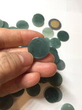 Load image into Gallery viewer, 100% Natural type A dark blue/green/gray round Guatemala Jadeite Jade safe and sound pendant group BF155