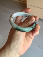 Load image into Gallery viewer, 53.2mm certificated Type A 100% Natural sunny green/brown/purple/black(FU LU SHOU, 福禄寿) Jadeite Jade bangle BG237-3302