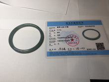 Load image into Gallery viewer, 59.2mm Certified Type A 100% Natural icy watery deep sea dark green/purple/blue/gray/black slim round cut Guatemala Jadeite bangle AU75-3792