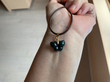 Load image into Gallery viewer, 100% Natural type A icy watery  light dark green/blue/gray/black Guatemala Jadeite Jade butterfly pendant BP177