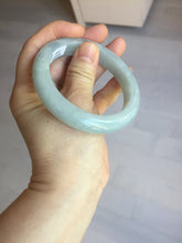 Load image into Gallery viewer, 56.3mm certified 100% natural type A icy watery white light green chubby jadeite jade bangle AH97-0549