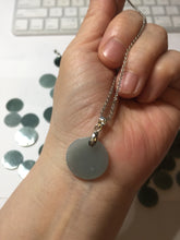 Load image into Gallery viewer, 100% Natural type A dark blue/green/gray round Guatemala Jadeite Jade safe and sound pendant group BF155